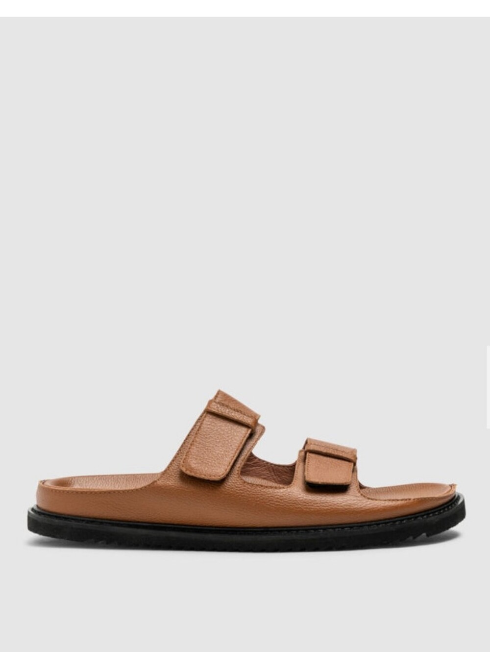 Rodd & Gunn Italy Palm Park Leather Slide Sandal Tan Brown Leather Size 11